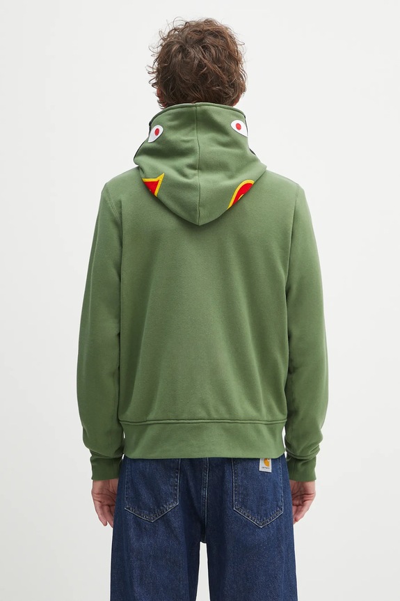 Abbigliamento A Bathing Ape felpa in cotone 2nd shark 1K70115006 verde