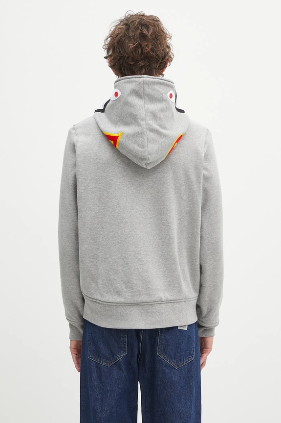 Clothing A Bathing Ape cotton sweatshirt 2nd shark 1K70115006 gray