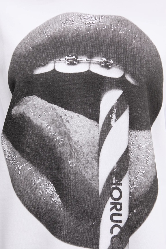 Βαμβακερή μπλούζα Fiorucci Mouth Print Relaxed Fit Hoodie U02SPSHO092CJ05WH05