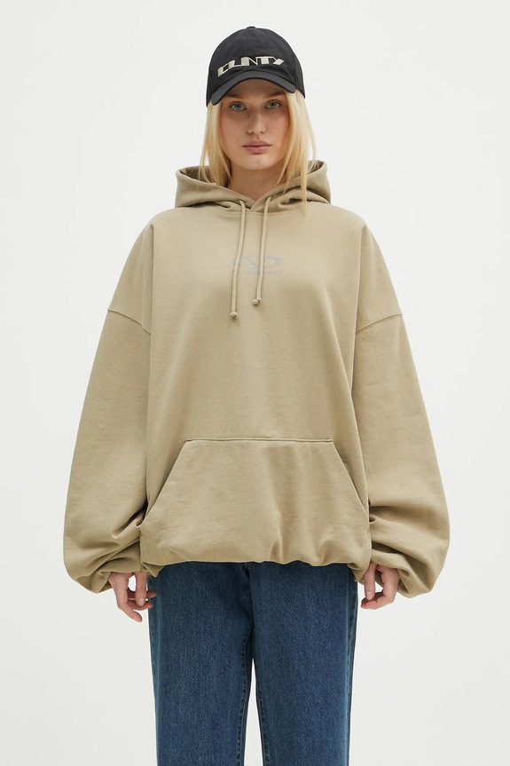 Кофта VETEMENTS Oval Logo Cropped Boxy UA66HD600T бежевый SS25