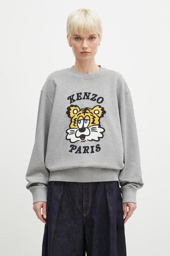 Bavlněná mikina Kenzo x Verdy FF58SW2394MF.94 šedá SS25