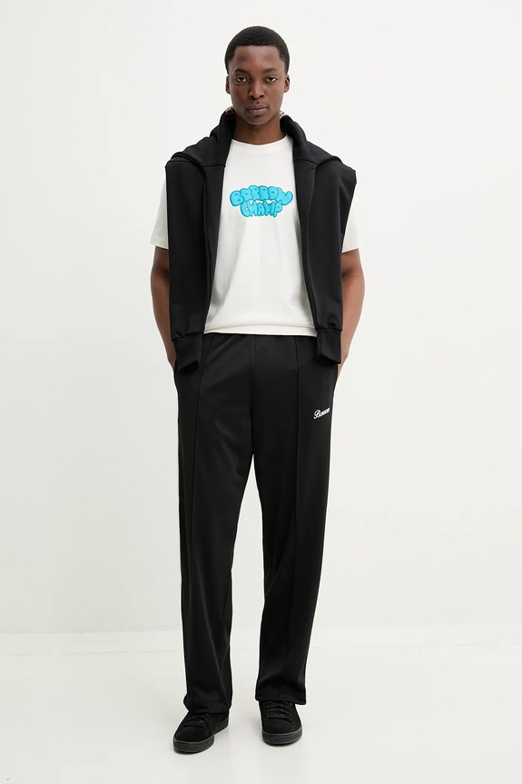 Βαμβακερή μπλούζα Barrow μαύρο S5BWUAHS158