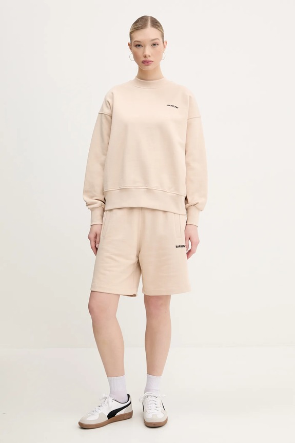 Ρούχα Βαμβακερή μπλούζα Barrow S5BWUASW080 μπεζ