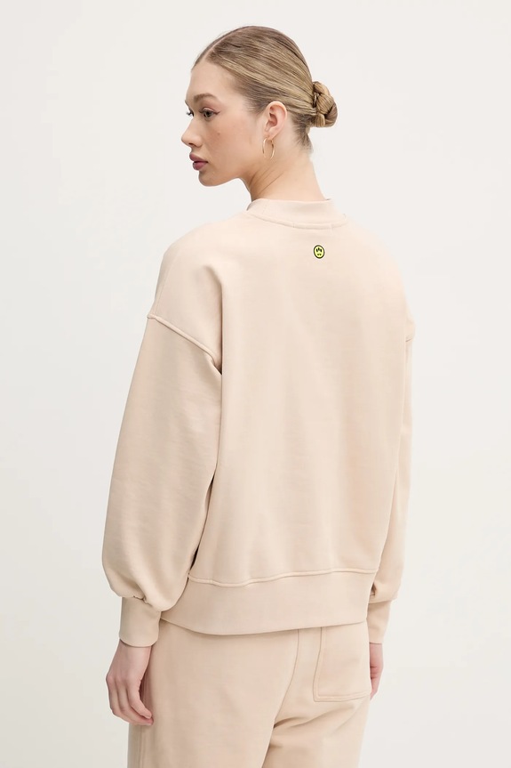 Βαμβακερή μπλούζα Barrow S5BWUASW080 μπεζ