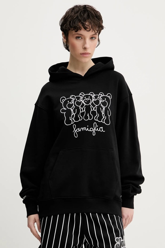 Odzież Inbetweeners bluza bawełniana S5TWUAHS029 czarny