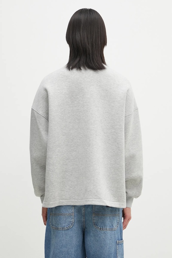 Fiorucci sweatshirt Neoprene Embroidered Neck Relaxed Fit U02SPSCR188NE01GY01 gray