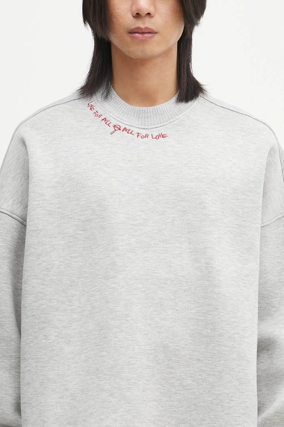 Fiorucci bluză Neoprene Embroidered Neck Relaxed Fit U02SPSCR188NE01GY01