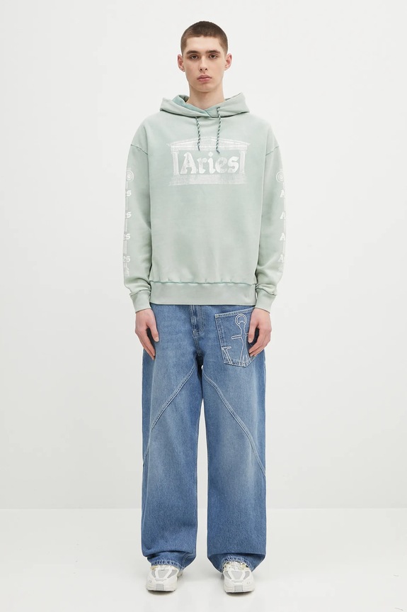 Aries hanorac de bumbac Aged Ancient Column Hoodie AR2003503