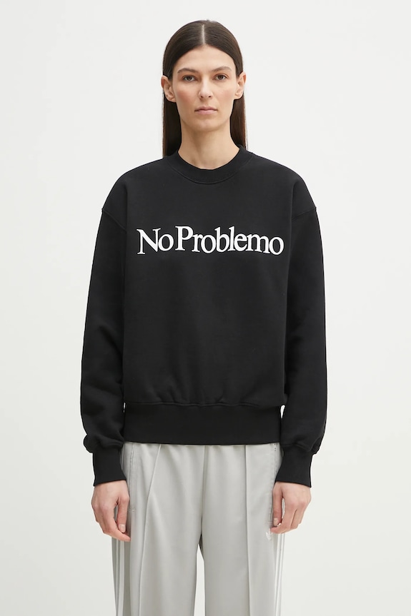 Бавовняна кофта No Problemo No Problemo Sweatshirt NP2000203 чорний SS25