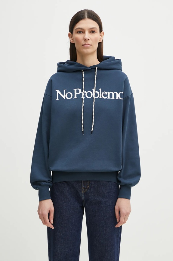 No Problemo hanorac de bumbac No Problemo Hoodie NP2001203 bleumarin SS25