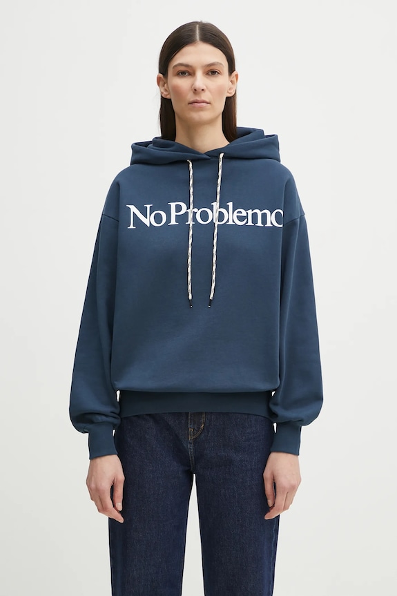 No Problemo hanorac de bumbac No Problemo Hoodie NP2001203 bleumarin SS25