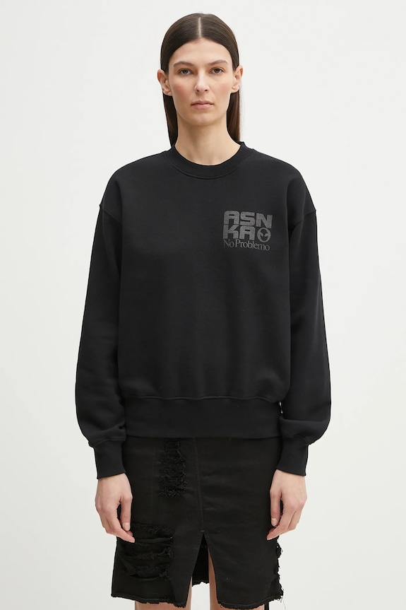 Бавовняна кофта No Problemo Alien Shall Not Sweatshirt NP2000703 чорний SS25