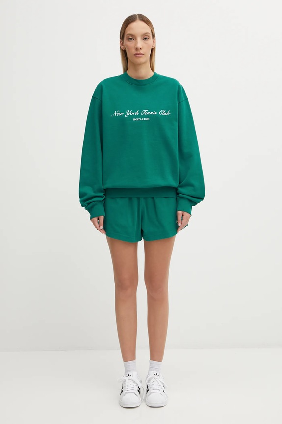 Хлопковая кофта Sporty & Rich Ny Tennis Club ST071621402GR03