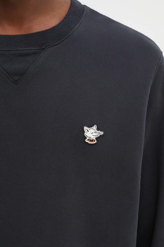 Café Kitsuné cotton sweatshirt Barista Fox Patch Regular OU00301KM0330