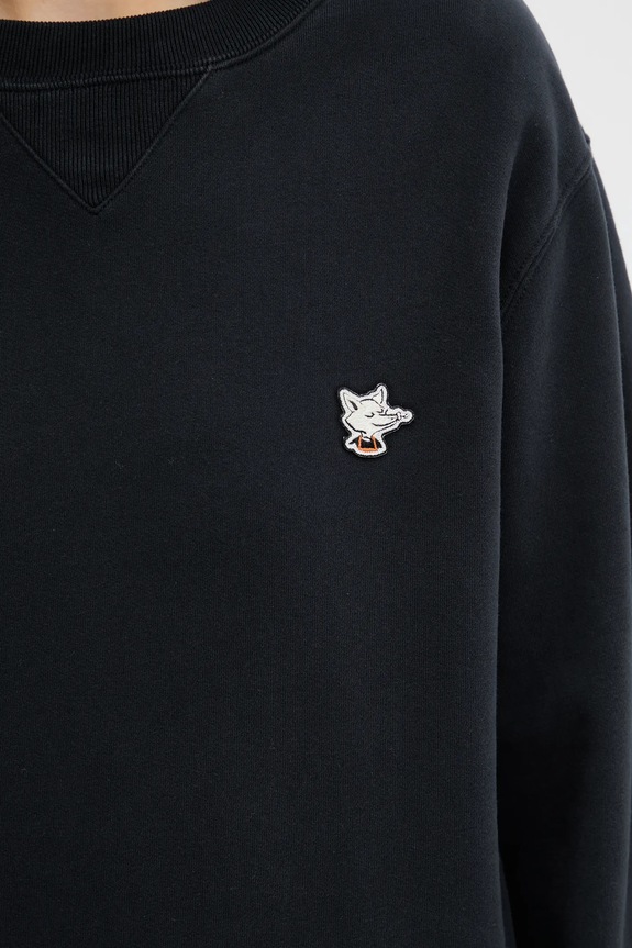 Café Kitsuné cotton sweatshirt Barista Fox Patch Regular OU00301KM0330