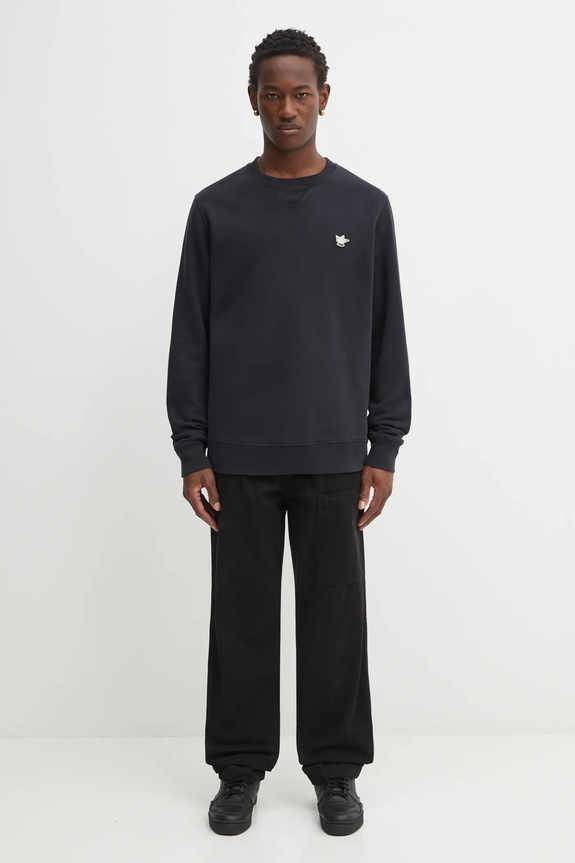 Café Kitsuné cotton sweatshirt Barista Fox Patch Regular OU00301KM0330