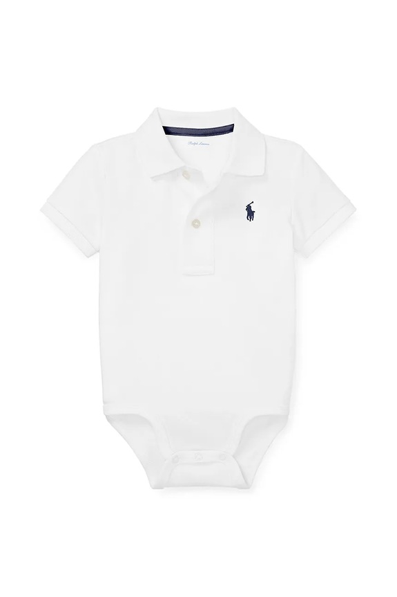 Polo Ralph Lauren body bawełniane niemowlęce biały 320700386002
