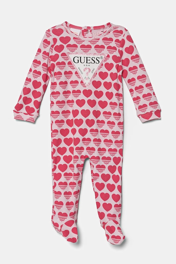 Guess pajacyk niemowlęcy różowy S5RG00.KA6W4.PPYA