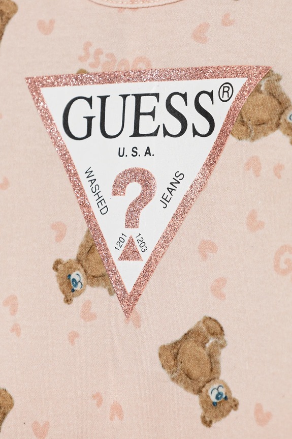 Guess pajacyk niemowlęcy różowy S5RG00.KA6W4.PPYA