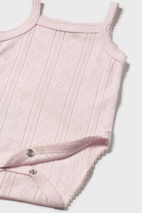DÍVKA Bavlněné kojenecké body Mayoral Newborn 1745.2A.Newborn.PPYH růžová