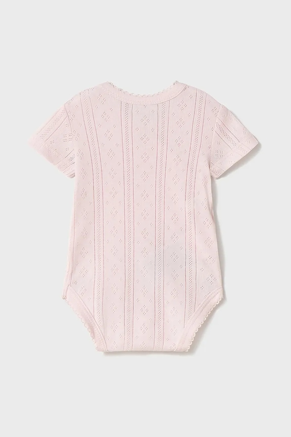 Бебешко боди от памук Mayoral Newborn 1746.2A.Newborn.PPYH розов SS25