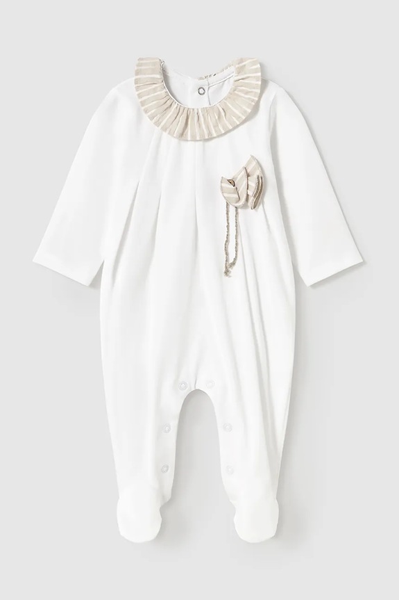 Mayoral Newborn pajacyk niemowlęcy Produkt niemowlęcy biały 1747.2A.Newborn.PPYH