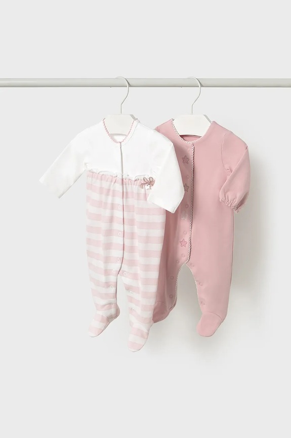 Mayoral Newborn pajacyk niemowlęcy 2-pack Produkt niemowlęcy różowy 1750.2B.Newborn.PPYH