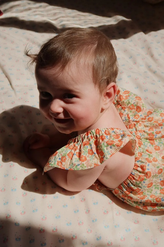 Konges Sløjd body bawełniane niemowlęce VERBENA ROMPER GOTS KS102299