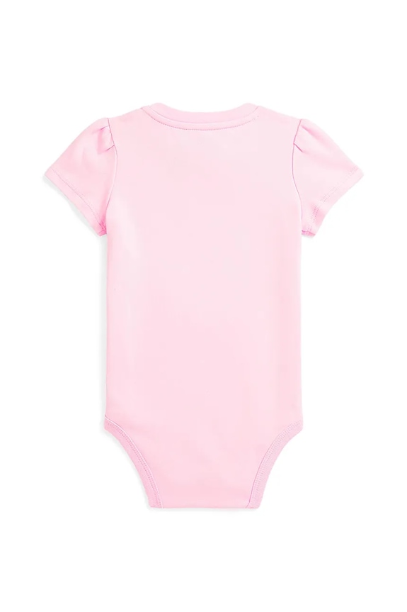Polo Ralph Lauren body bawełniane niemowlęce 310975353001 różowy SS25