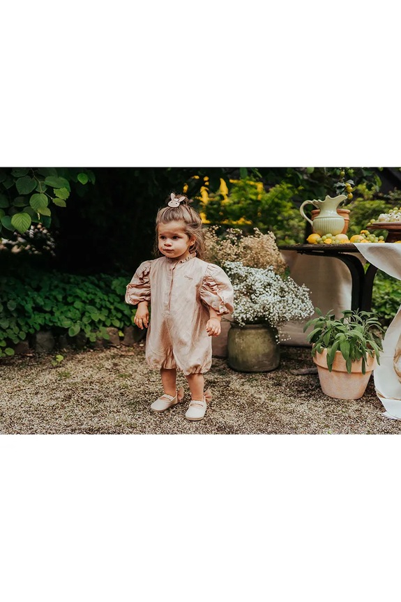 Бебешки къс гащеризон Donsje Deloor Playsuit оранжев 3036200