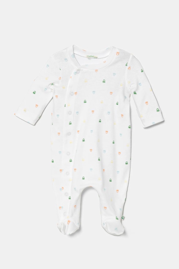 United Colors of Benetton śpioszki bawełniane niemowlęce Produkt niemowlęcy biały 3PWB0T02D.W.Seasonal