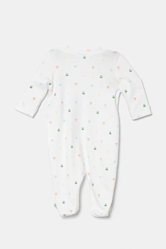 United Colors of Benetton śpioszki bawełniane niemowlęce 3PWB0T02D.W.Seasonal biały SS25
