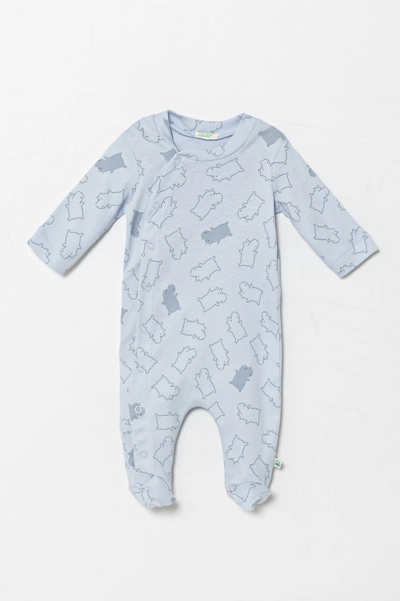 United Colors of Benetton śpioszki bawełniane niemowlęce Produkt niemowlęcy niebieski 3PWB0T02D.W.Seasonal