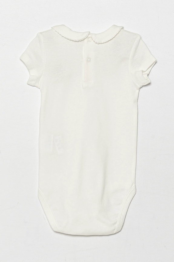 United Colors of Benetton body bawełniane niemowlęce 3I9WAB00Q.W.Seasonal biały SS25