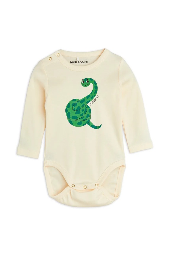 Mini Rodini pamut baba body Snake Bébi termékek bézs 2514010911