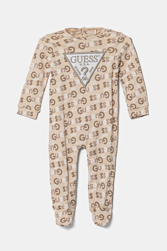 Guess śpioszki bawełniane niemowlęce Produkt niemowlęcy beżowy H5RW01.KA6W0.PPYA