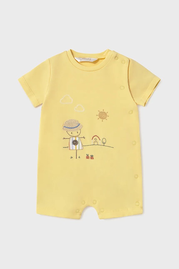 Mayoral Newborn rampers niemowlęcy 2-pack 1707.1D.Newborn.PPYH żółty SS25