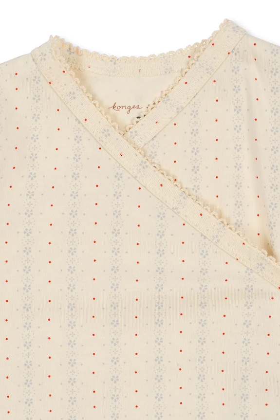 Chłopiec Konges Sløjd śpioszki niemowlęce BASIC NEWBORN ONESIE GOTS KS102246 beżowy