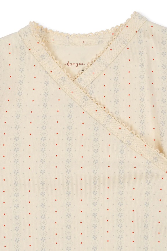 Chłopiec Konges Sløjd śpioszki niemowlęce BASIC NEWBORN ONESIE GOTS KS102246 beżowy