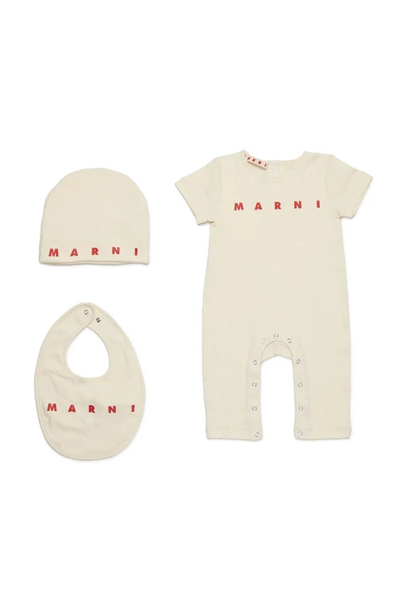 Komplet za bebe Marni MX038-BOX-KIT KIT APPAREL 3-pack bež M01441