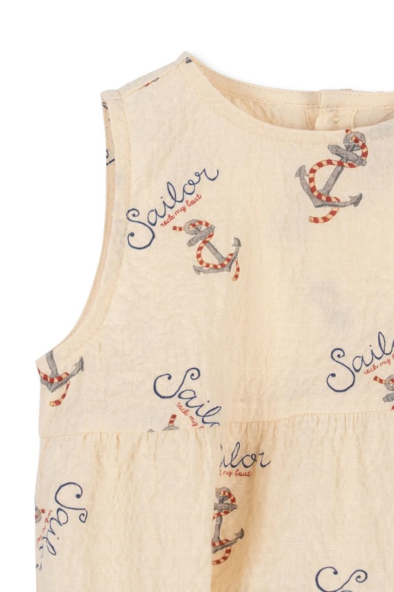 Body Konges Sløjd ELLIOT ROMPER GOTS bež KS103065