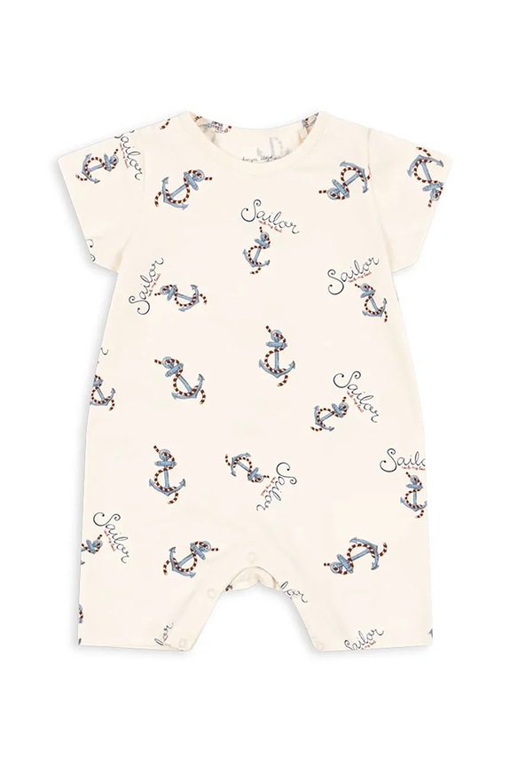 Konges Sløjd śpioszki niemowlęce BASIC ROMPER GOTS Produkt niemowlęcy beżowy KS103153