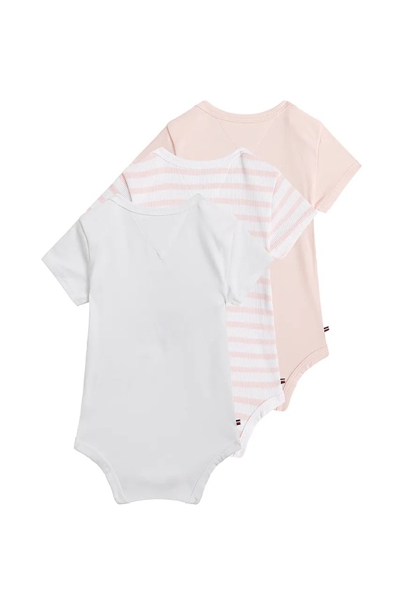 Tommy Hilfiger body niemowlęce 3-pack KN0KN02048.PPYA różowy SS25