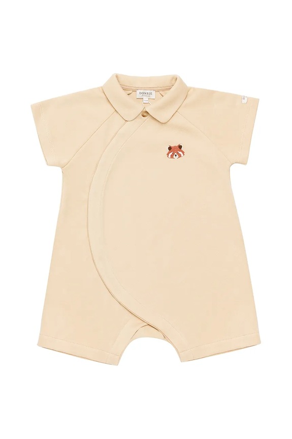 Otroški bombažni romper Donsje Adriaen Playsuit Red Panda 3035602 bež SS25