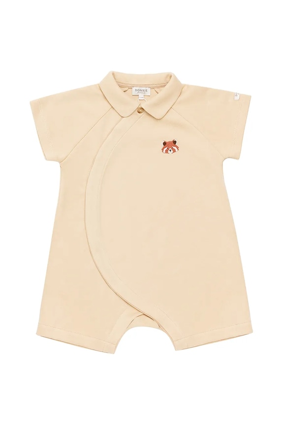 Otroški bombažni romper Donsje Adriaen Playsuit Red Panda 3035602 bež SS25