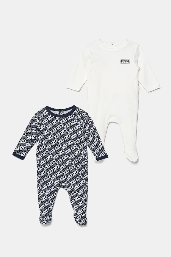 Kenzo Kids śpioszki bawełniane niemowlęce 2-pack 2-pack biały K60872