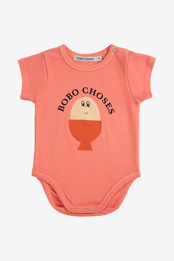 Bobo Choses body niemowlęce Morning Egg 125AB003 pomarańczowy SS25