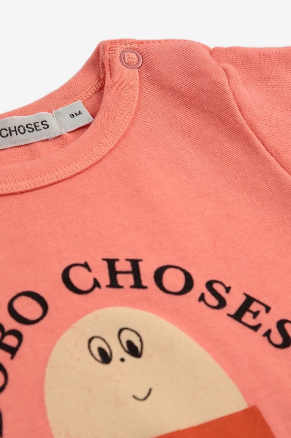 Chłopiec Bobo Choses body niemowlęce Morning Egg 125AB003 pomarańczowy