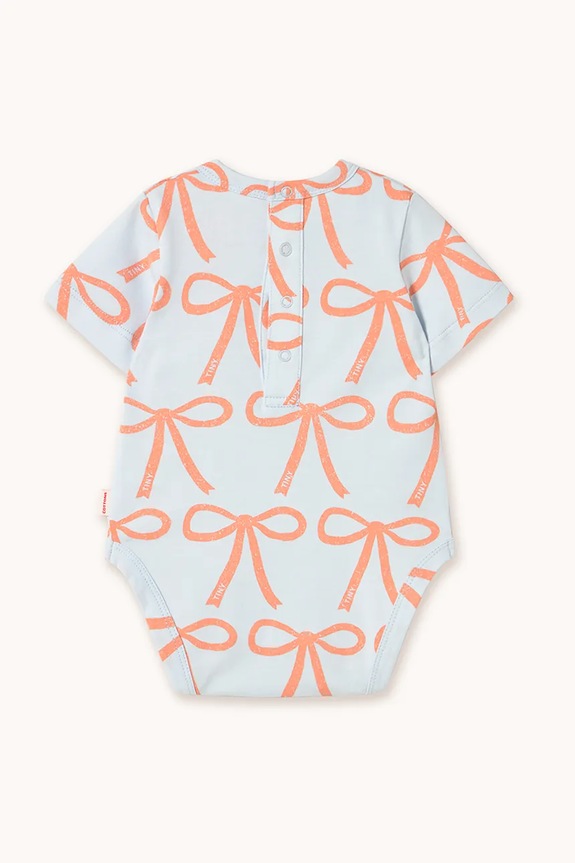 Tinycottons body bawełniane niemowlęce BOWS BODY SS25.028 niebieski SS25