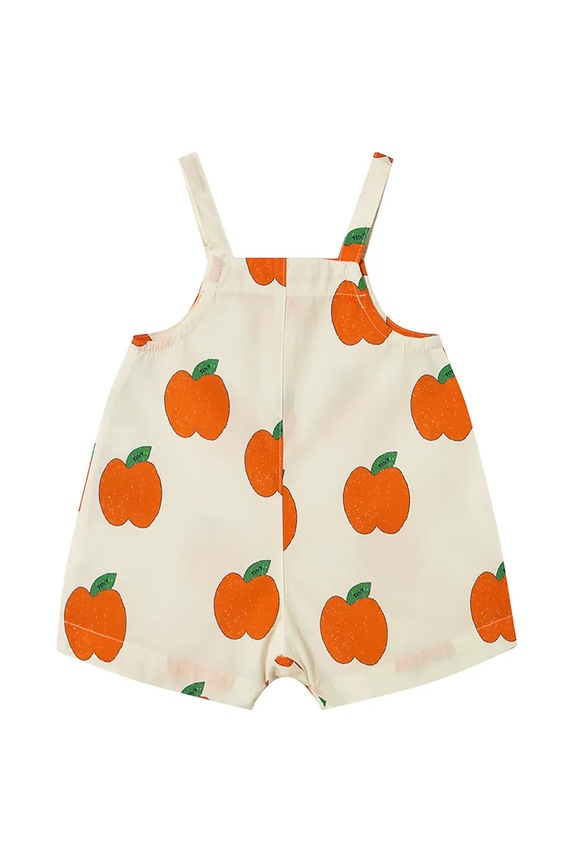 Αγορίστικα Βρεφικά βαμβακερά φορμάκια Tinycottons APPLES BABY DUNGAREE SS25.199 μπεζ